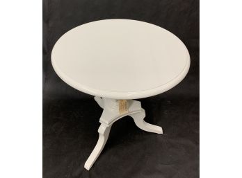 3 Round White Plastic 'Chapel' Side Tables