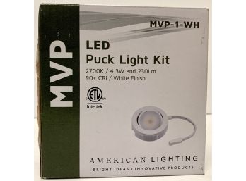 (4) American Lighting Led Puck Light Kits MVP-1-WH