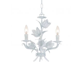 Crystorama 4813-WW Southport 3 Light 14 Inch Wet White Mini Chandelier Ceiling Light