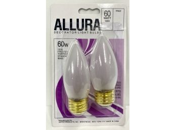 (7) Allura Decorator Light Bulbs 60 Watt 130v