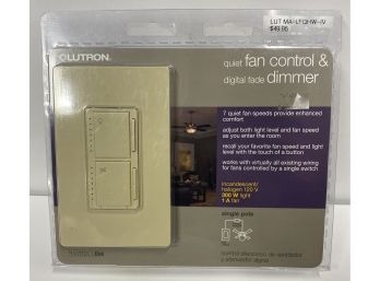 (1) LUTRON Quiet Fan Control And Digital Fade Dimmer (ivory)