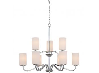 Nuvo 60/5809 Willow 9 Light 32 Inch Polished Nickel Chandelier Ceiling Light MSRP: $303.00