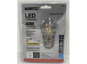 (4) SATCO LED S8615 Appliance/Fan Bulb S8615