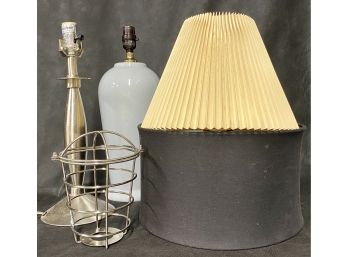 Lot Of 5 Misc. Lamp Shades And Lamps