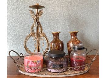 Lot Of Misc. Decor And Candles