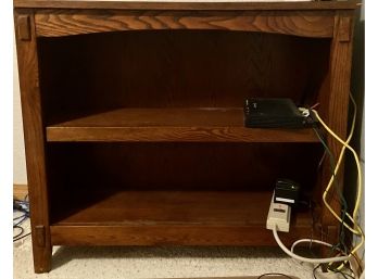 Mission Style Oak Stained 2 Tiered Book Shelf