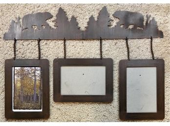 Brushed Metal Wall Hanging Picture Holder