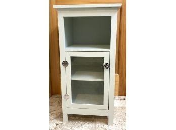 Baby Blue Side Cabinet With Beautiful Beaded Door Knob