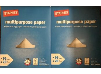 4 Reams Of Staples Multipurpose 8.5'x11' Paper