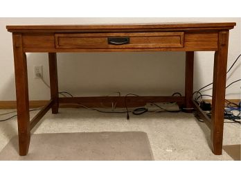 Mission Style Oak Stained Small Computer Desk