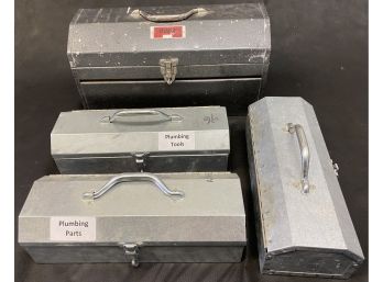 4 Metal Tool Boxes