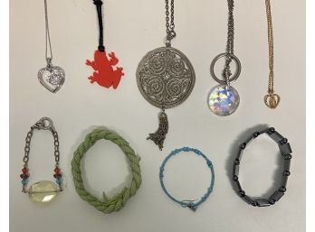 Assorted Costume Jewelry Including Rhinestone Necklaces & Bracelets