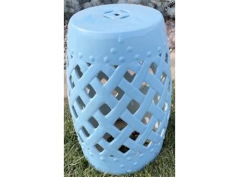 Baby Blue Outdoor Patio Ceramic Stool