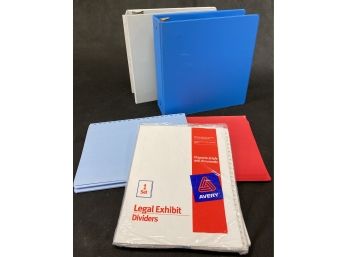 Large Lot Of Binders And Office Supplies