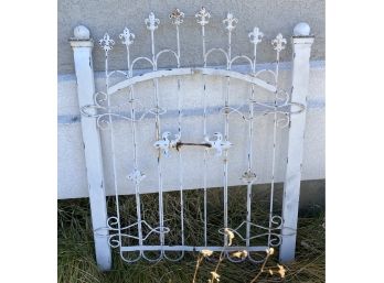 (2) White Metal Gates