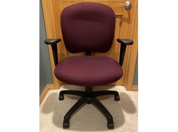 Burgundy Fabric Office Chair
