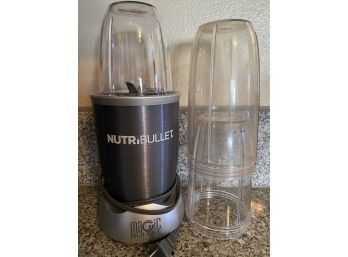 Nutribullet Blender With Three Smoothie Containers And Veggie Bullet Attachment