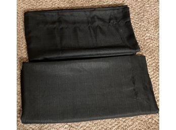 (2) MainStays 100 Polyester Black Curtains