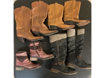 (4) Pairs Of Women's Shoes Including Tony Lama Boots