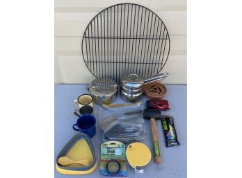 Miscellaneous Camping Cookware Including Pots, Mugs, Utensils, & More
