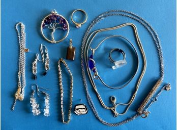 Assorted Jewelry Including Loft, LFL, Silver Wire Bracelet With Blue Stone & More