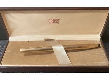 14k 1-20 Gold Filled Cross Pen Case In Original Box With Ink Cartridge And Pen Insert