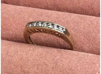10K Gold 'I Love You' Ring  Size 6.5