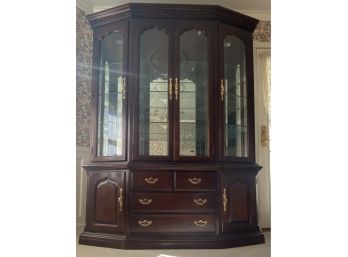 Solid Cherry Thomasville Lighted China Cabinet