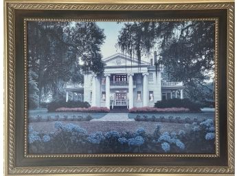 Southern Mansion Print On Canvas In Frame