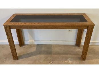 Oak Sofa Table With Removable Glass Top