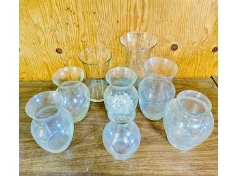 Set Of Various Glass Vases