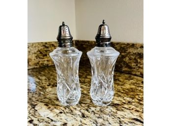 Set Of Gorham Glass Salt And Pepper Shakers