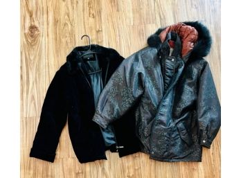 Pair Of Faux Fur And Winter Coats