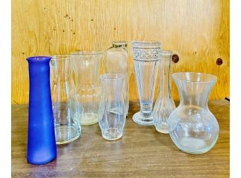 Set Of Various Glass Vases