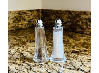 Set Of Glass Salt And Pepper Shakers