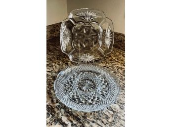 Pair Of Glass Serving Dishes