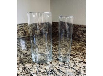 Pair Of Modern Glass Vases