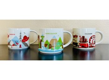 Trio Of Starbucks You Are Here Mug Collection Including Vancouver 4 Of 9