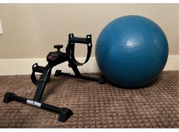 Under Desk Exercise Bike And Small Exercise Ball