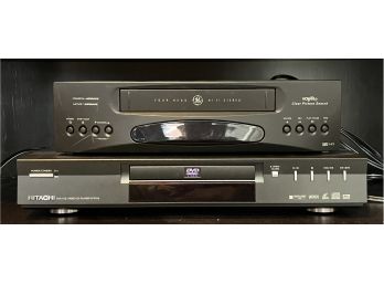 Hitachi DVDCD Player And VCR Player