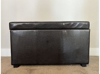 Leather Look Storage Bench