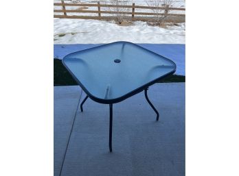 Square Glass Top Outdoor Patio Table