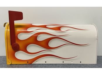 Orange Flame Hot Rod Mailbox By The Solar Group