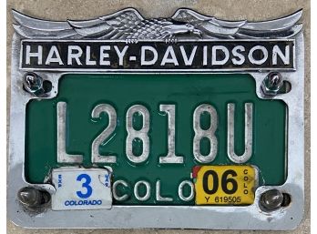 Harley Davidson Chrome License Plate