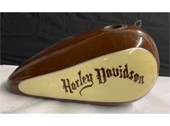 Harley Davidson Brown & Cream Right Hand Half Tank