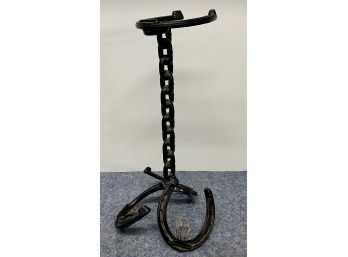 Unique Hand Welded Horse Shoe Art Stand