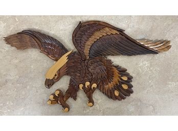 Handmade Wooden Bird Of Prey Wall Art