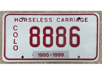 'Horseless Carriage' 1990s Colorado License Plate