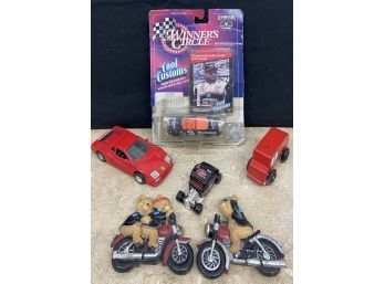 Assorted Small Model Cars & Decorations Including Winner's Circle Car In Original Packaging