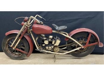 Amazing Large Handmade Model Motorcycle With Chain, Engine, & More